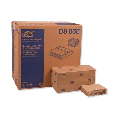 Tork Tork, ADVANCED MASTERFOLD DISPENSER NAPKIN, 1-PLY, 12in X 17in, NATURAL, 12PK D806E